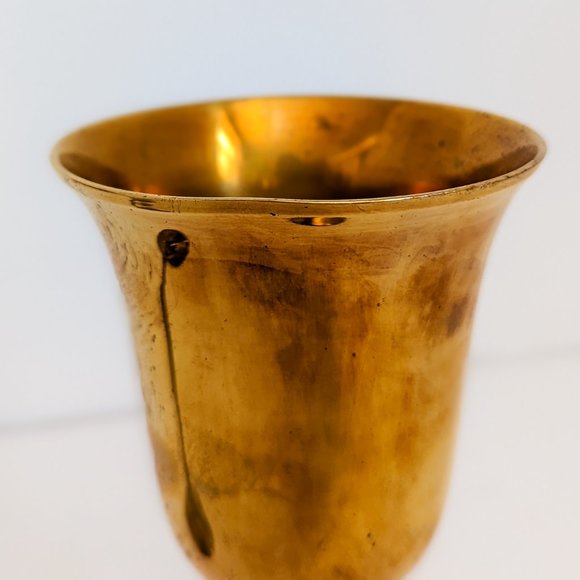 Pair of Brass Goblets Made in India - Picture 10 of 11